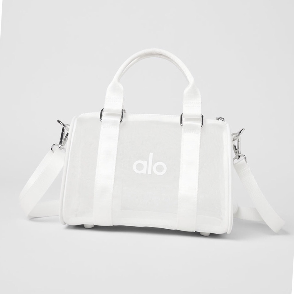 Alo Yoga Mini Sheer Duffle Bag White